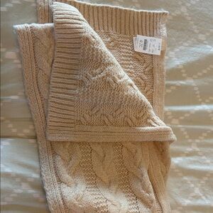 J. Crew Cream Cable Knit Scarf